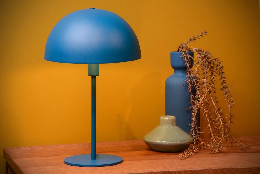 Lucide SIEMON - Lampe de table - Ø 25 cm - 1xE14 - Bleu - ambiance 3